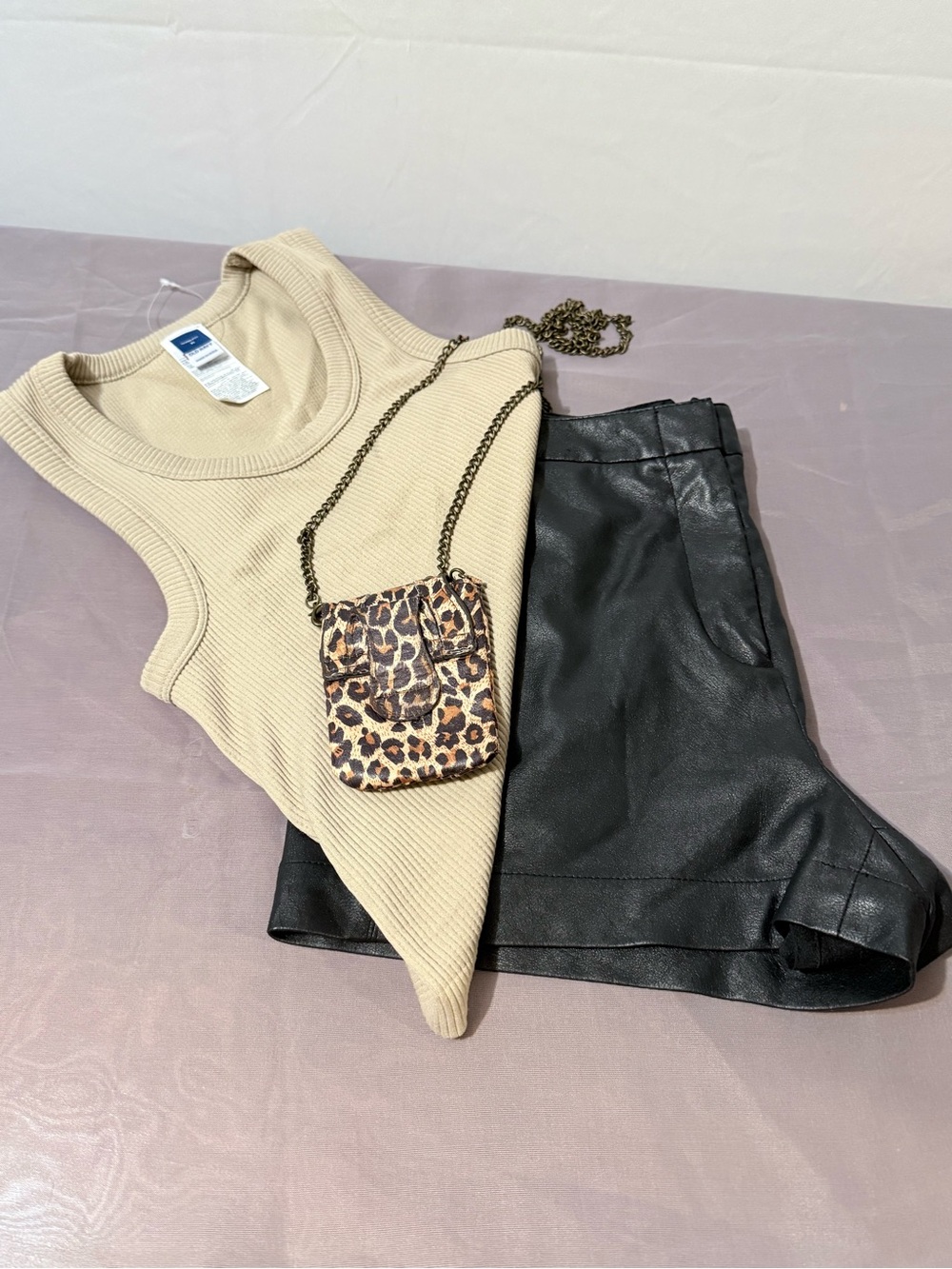 BCBGMaxAzria Beige Ribbed Scoop Neck Top